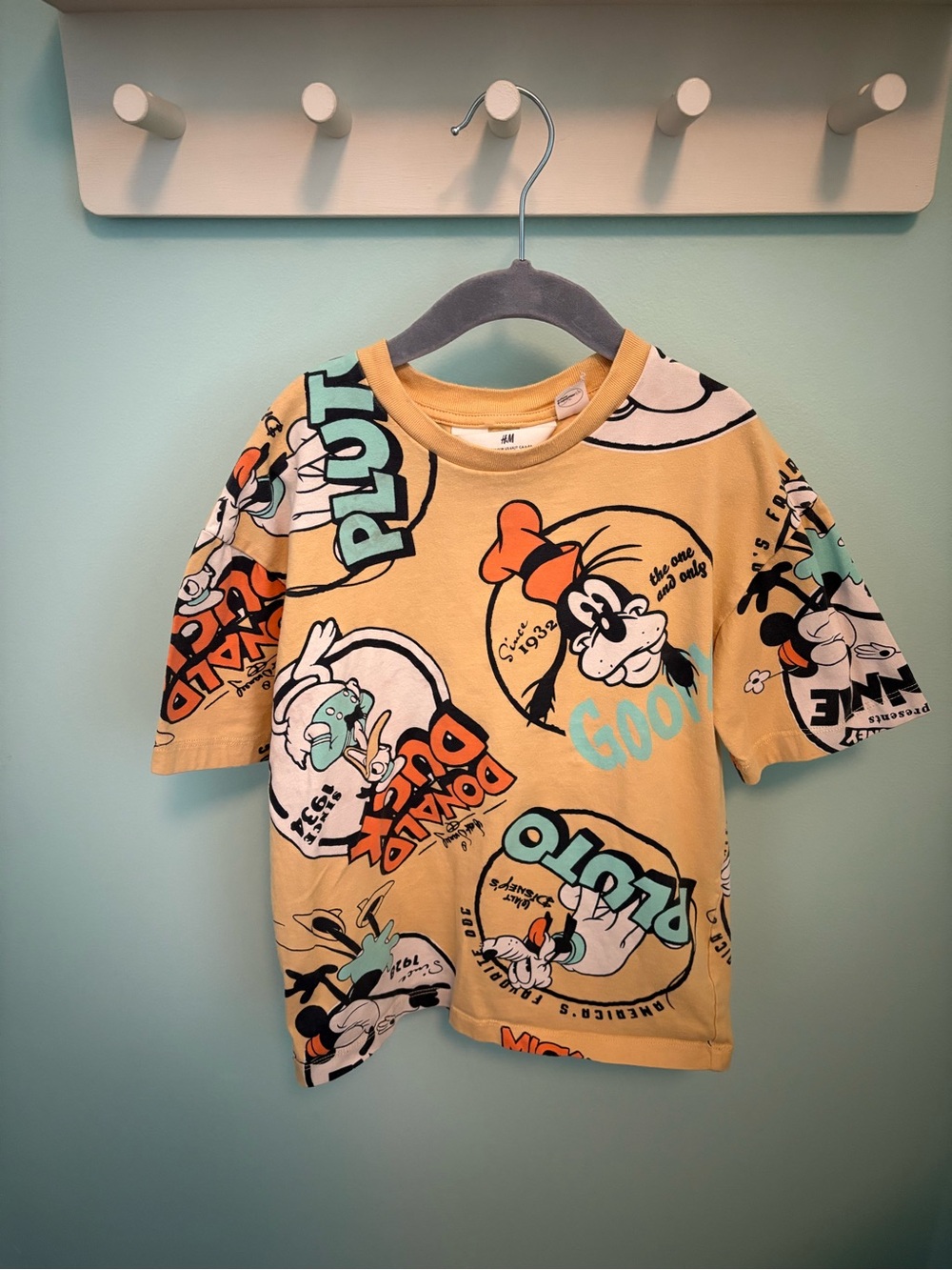 H&M Kids Yellow Goofy & Friends Graphic Tee